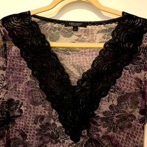 Karen Kane Lifestyle Sheer Blouse Size L